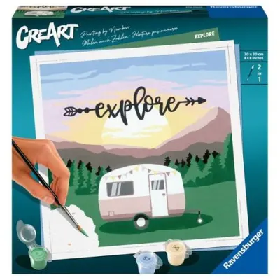 Ravensburger - CreArt pictura pe numere pentru adulti rulota Explore