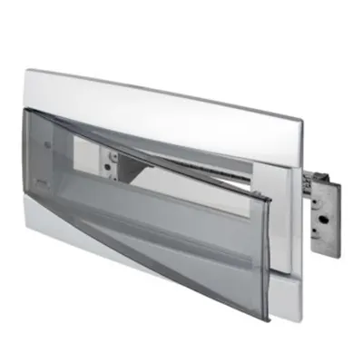 Front Covers and din Frames For Decorative Enclosures - Varnished Titanium - 12+1 Modul