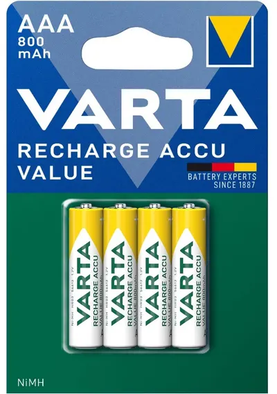Baterie reîncărcabilă VARTA - Rechargable Accu Value, AAA, 4 buc.
