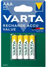 Baterie reîncărcabilă VARTA - Rechargable Accu Value, AAA, 4 buc.