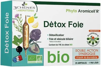 Fiole bio pentru detoxifierea ficatului, 20 buc, 3 Chenes