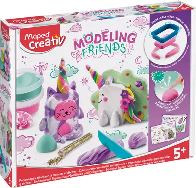 Set creativ Maped Creativ - Modeling Friends, pisica și unicorn