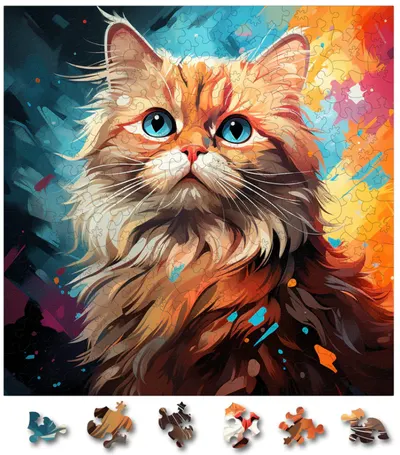 Puzzle din lemn - British Longhair 3