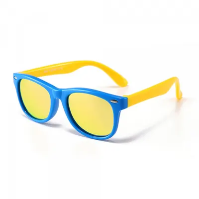 Ochelari De Soare Copii Techsuit D802, Polarizati, Protectie UV, Albastri Galbeni