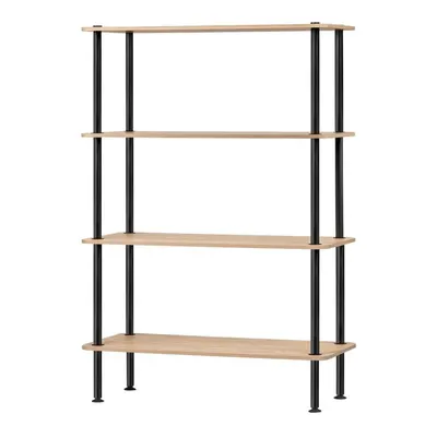 Etajeră în culoare naturală cu aspect de lemn de stejar 80x127x35 cm Teidi – noo.ma