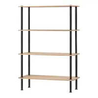 Etajeră în culoare naturală cu aspect de lemn de stejar 80x127x35 cm Teidi – noo.ma