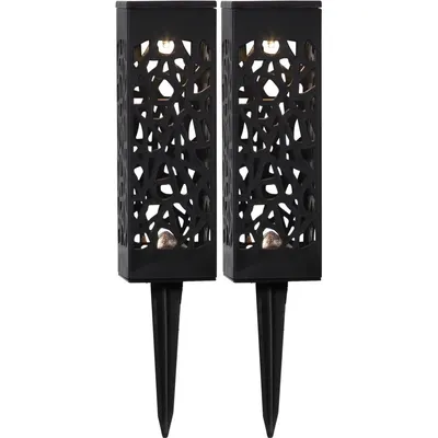 Set de 2 lumini solare cu LED-uri pentru exterior Star Trading Izola, înălțime 18 cm