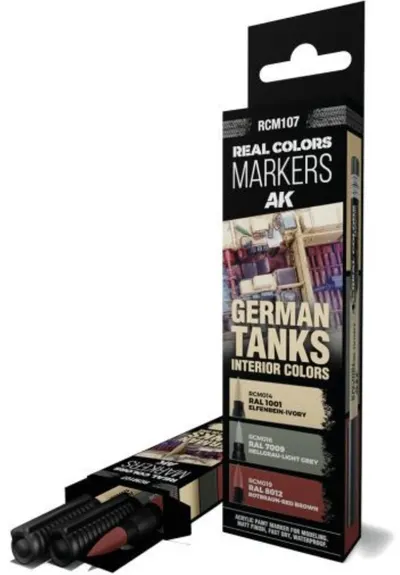 Set de 3 markere cu vopsea acrilica AK Interactive - GERMAN TANKS (RCM107)