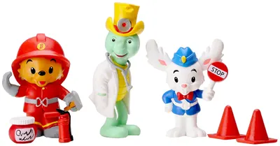Set de figurine Micki - Pompierul Bamze, Skoklo și Skalman