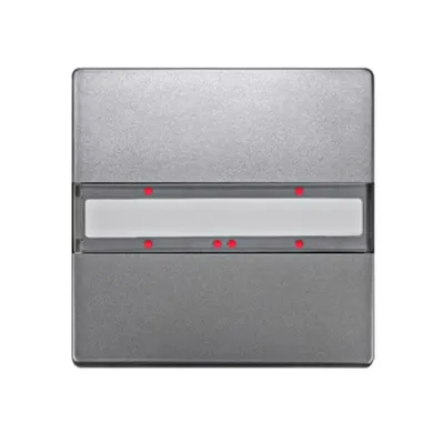 Panou 1 pereche taste, cu LED de stare, platină metal