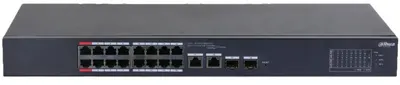 Comutator Dahua - CS4218-16ET-135, 16 porturi, negru