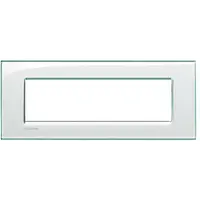 Placa ornament ,7 module, aquamarine, living light, BTICINO