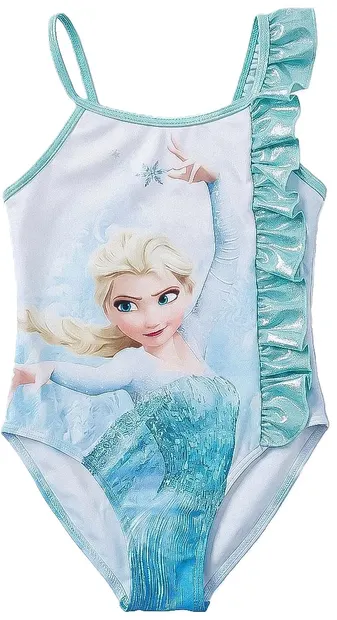Costum de baie întreg pentru copii Cerda - Frozen, 4 ani, albastru deschis