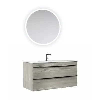 Set mobilier baie Orka Vento suspendat 3 piese Dublin 100 cm