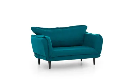 Canapea extensibila VINO, 2 locuri, verde petrol, 150x60x85 cm
