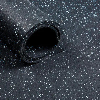 Pardoseală sportivă - Rolă de 12,5 m² - Grosime 6 mm - Negru / Albastru