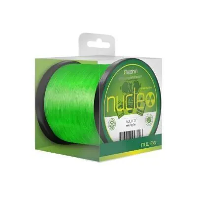 Fir de pescuit/nylon/monofilament crap Delphin NUCLEO 600 m, verde fluo 0.25 mm