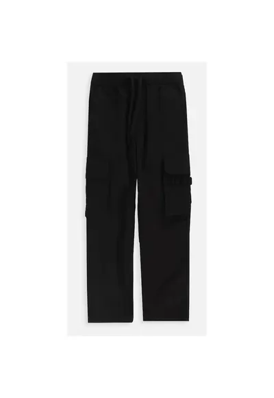 Pantaloni Cargo ZC5119101ABK-021 - bumbac - cu elastic si snur in talie - negru