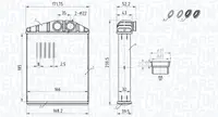 Schimbator caldura incalzire habitaclu potrivit HYUNDAI GRAND SANTA FE; OPEL SIGNUM, VECTRA C, VECTRA C GTS 1.6-3.2 04.02-11.18