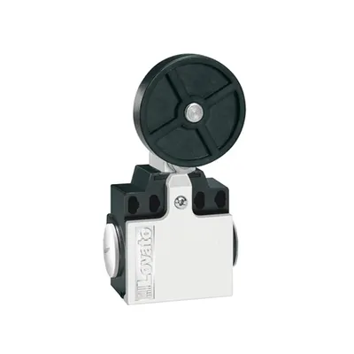 Limitator de Cursa, K Series, Roller Lever Plunger, 2 Side Cable Entry. Dimensions Compatible To En 50047, Metal Body, Contacts 1no+1nc Slow Break Make Before Break. Rubber Roller