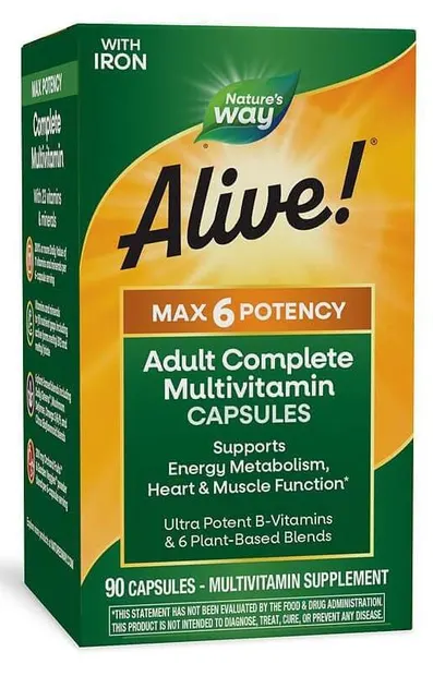 Alive Max6 Potency Multivitamin, 90 capsule, Nature's Way