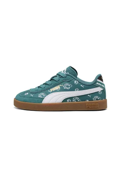 Pantofi sport Club II Era din piele ecologica cu model - Negru/Alb optic/Albastru petrol