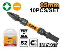 Set Biti Ph2 + Sl6 Combinat Impact 10 Buc Ingco Sdbim21hl133