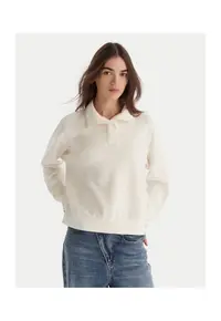 Bluza dama alb - cu guler