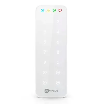 Tastatura smart wireless Satel Be Wave AKP-200-W, 868 MHz, 1100 m, alb