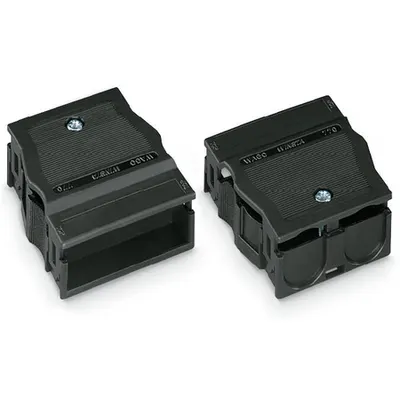 Strain relief housing; 4-pole; for 2 cables; 5.0 … 9.0 mm; 55 mm; black