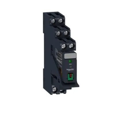 Releu de conectare pre-asamblat cu soclu, Harmony Electromechanical Relays, 5A, 2CO, cu LED, cu buton de testare blocabil, cu surub, 24V AC