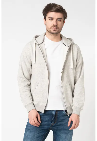 Hanorac cu fermoar si captuseala din fleece