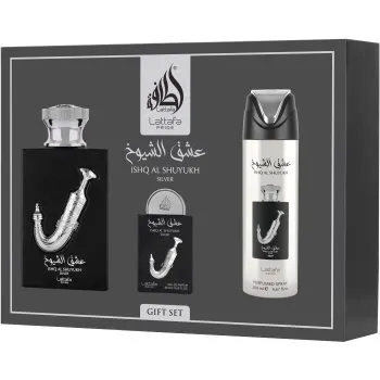 Lattafa Pride Ishq Al Shuyukh Silver set cadou unisex