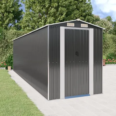 Gossi sopron de gradina, antracit, 192x689x223 cm, otel galvanizat