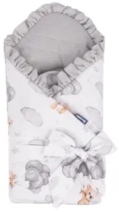 Păturică pentru ieșirea din spital Sensillo – Ursuleț gri, 75 × 75 cm