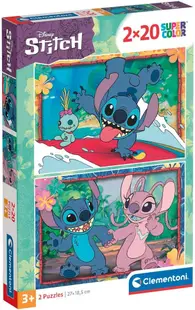 Puzzle pentru copii Clementoni din 2 x 20 piese - Stitch