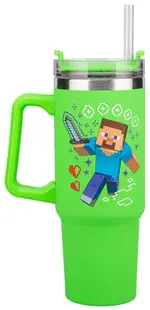 Cană de călătorie Paladone Games: Minecraft - Steve & Creeper, 900 ml