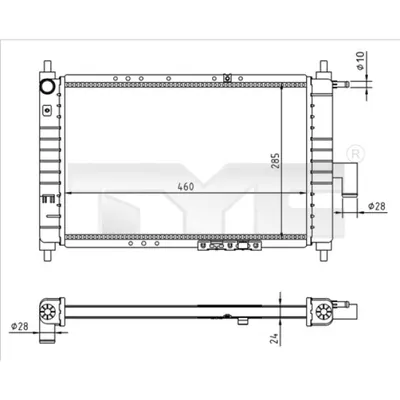 Radiator, racire motor TYC 706-0023-R