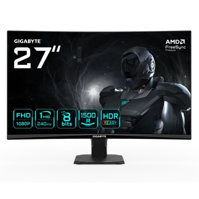Monitor Gaming GIGABYTE GS27FC2, 27", 1920 x 1080 pixeli, Black, 2 ani Garantie