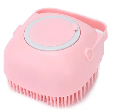 Set 2 x Burete de baie din silicon cu rezervor pentru gel de dus / sampon