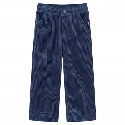 Pantaloni de copii din velur, bleumarin, 116