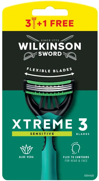Wilkinson Sword Xtreme3 Aparat de ras pentru barbati Comfort Sensitive, 3 + 1 buc.