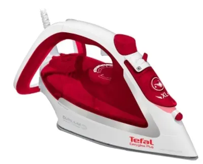 Fier de călcat Tefal - Easygliss Plus FV5717E0, 2500W, 45 g/min, roșu/alb