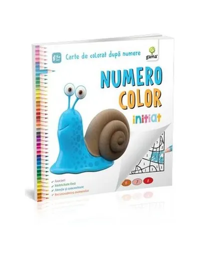 NumeroColor Inițiat. Carte de colorat după numere - Paperback brosat - ***