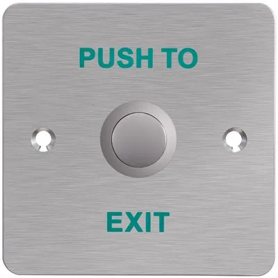 Buton iesire cu panou frontal aluminiu Hikvision DS-K7P01, montaj ingropat