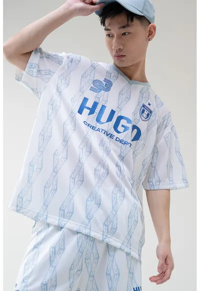 Tricou cu decolteu in V - Albastru pastel