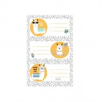 Etichete scolare, set 3x3 coli, motiv Llama