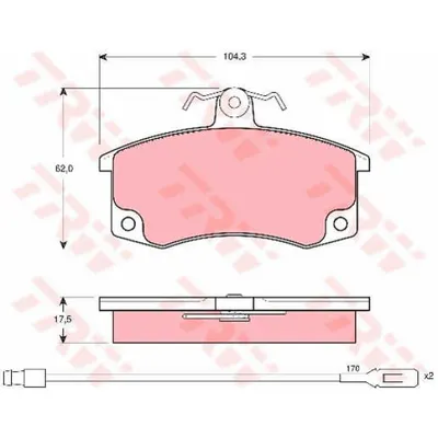 Set placute frana, frana disc TRW GDB1446