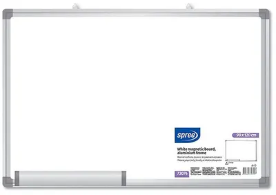 Tablă magnetică cu ramă de aluminiu Spree - 90 x 120 cm