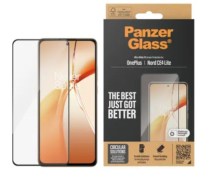 Protector de sticlă PanzerGlass - Ultra Wide Fit, OnePlus Nord CE4 Lite, transparent